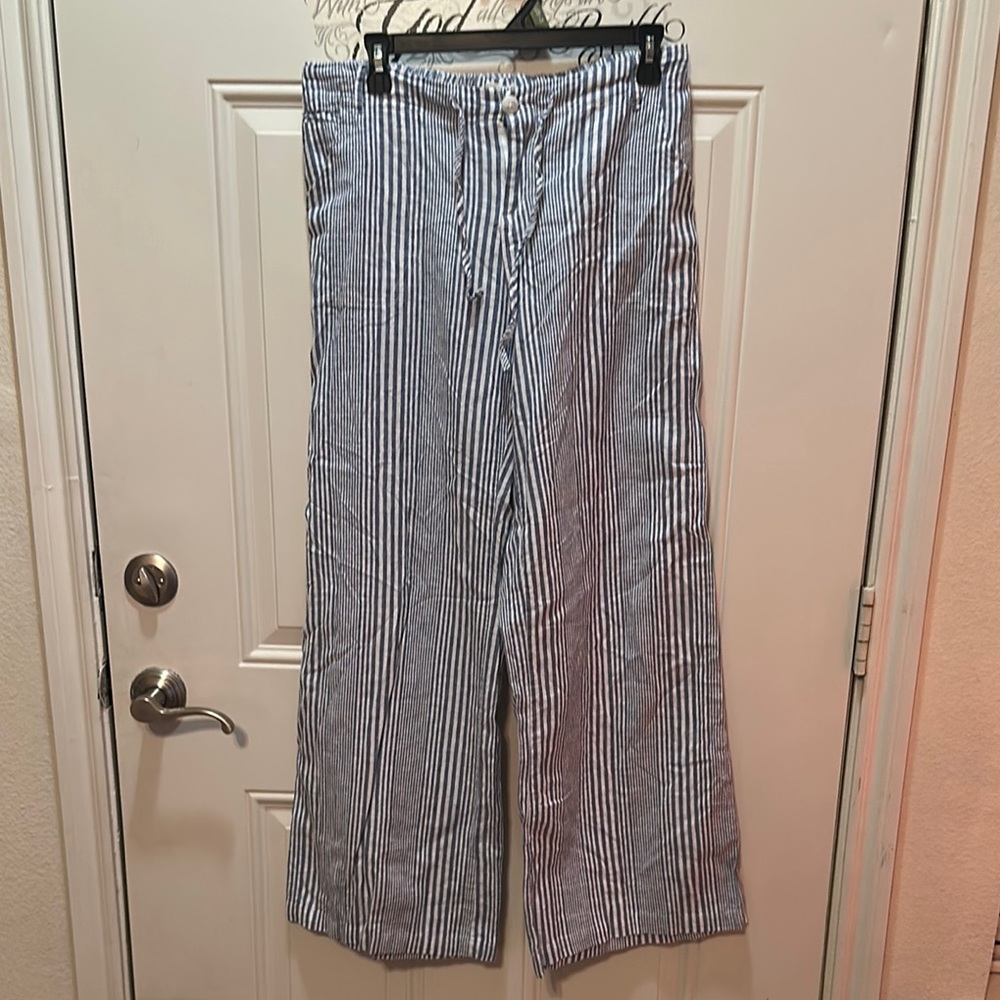 Just‎ Living Blue and White Wide Leg Pants / Box 33-10